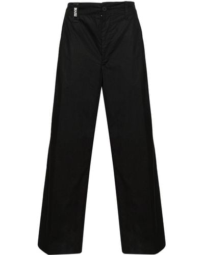 Versace Jeans Couture ミッドライズ ワイドパンツ - ブラック