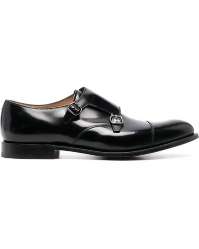 Church's Almond Toe Monk Shoes - Black