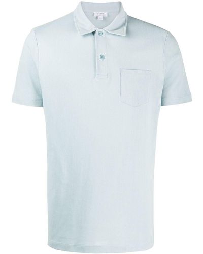 Sunspel Riviera Patch-pocket Polo Shirt - Blue