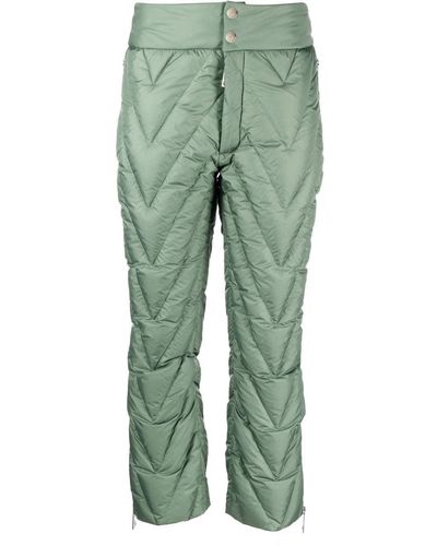 Khrisjoy Chevron Quilted Ski Pants - Green
