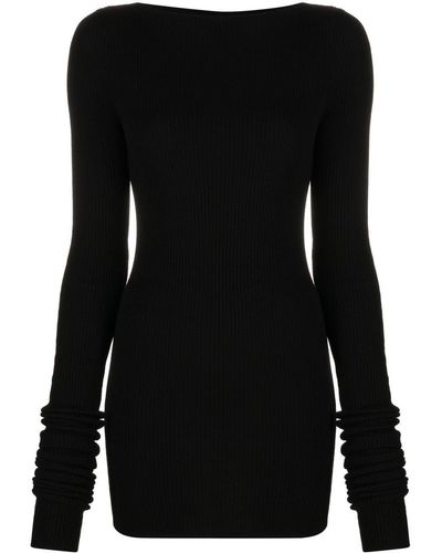 Rick Owens Wool Knitted Sweater - Black