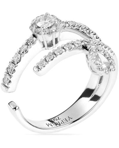 YEPREM 18kt White Gold Y-not Diamond Ring