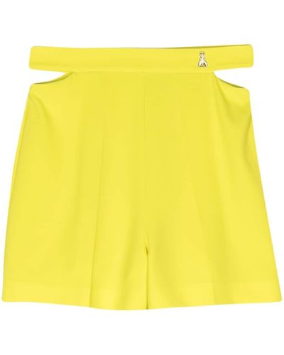 Patrizia Pepe Jeans-Shorts mit hohem Bund - Gelb