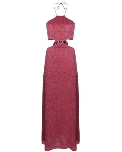 Oséree Lumière Halterneck Maxi Dress - Purple