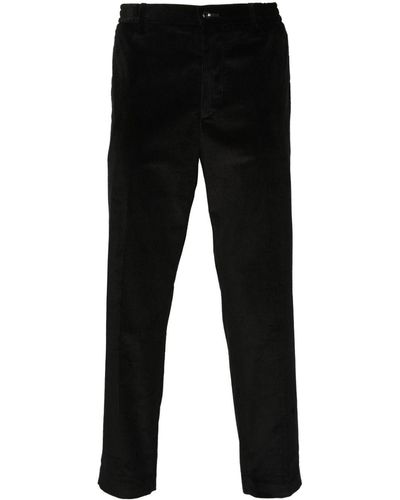 Tagliatore Pantalon en velours côtelé à coupe fuselée - Noir