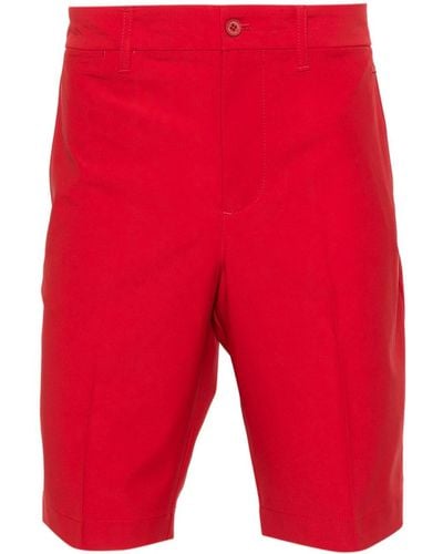 J.Lindeberg Pressed-crease Button-fastening Shorts - Red