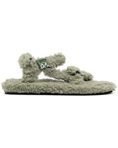 ARIZONA LOVE Trekky Faux-fur Sandals - Green