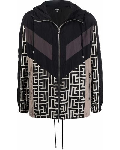 Balmain Jacke mit geometrischem Print - Schwarz