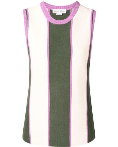 Victoria Beckham Striped Sleeveless Top - Multicolour