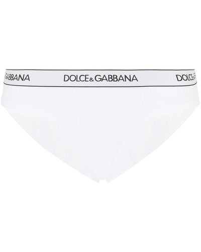 Dolce & Gabbana Slip con logo - Bianco