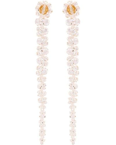 Simone Rocha Crystal-embellished Dangle Earrings - White