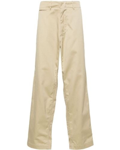 Nanamica Straight Cotton-blend Trousers - Natural