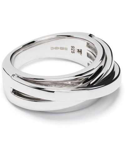 Tom Wood Zilveren Ring - Wit