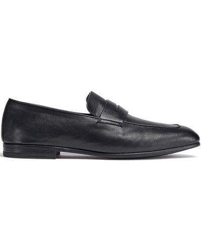 Zegna L'asola Leather Loafers - Black