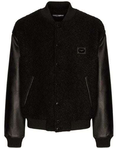 Dolce & Gabbana Jacket With Logo - Black