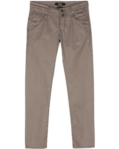 Incotex Low-rise Slim-fit Trousers - Grey