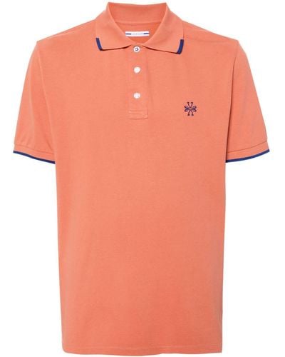 Jacob Cohen Pikee-Poloshirt mit Logo-Stickerei - Orange