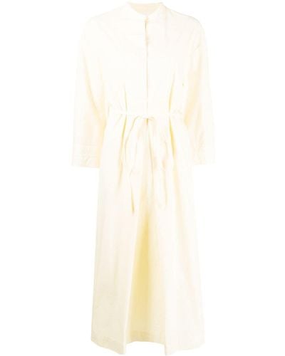 Jil Sander Tie-waist Cotton Dress - Yellow