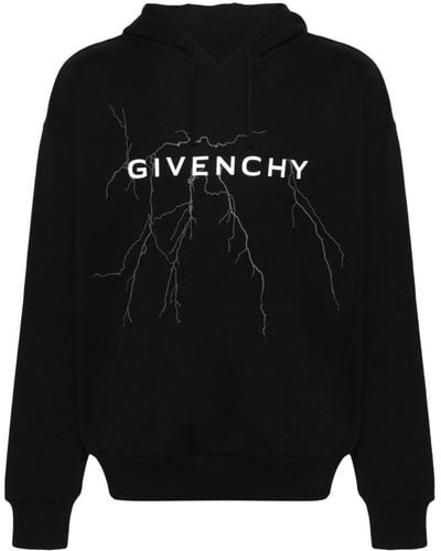 Givenchy Hoodie à imprimé Thunderbolt - Noir