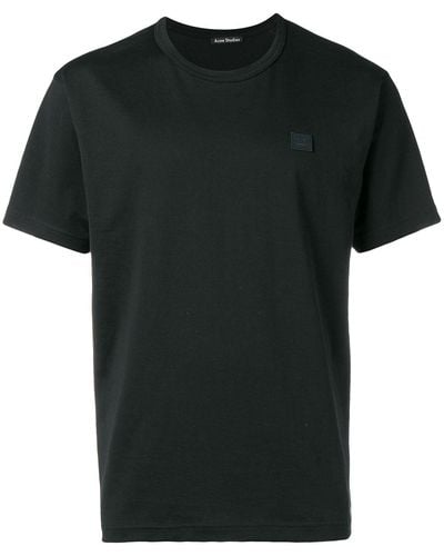 Acne Studios Face-patch Crew Neck T-shirt - Black
