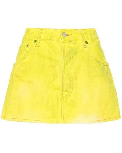 Acne Studios Klassischer Jeans-Minirock - Gelb