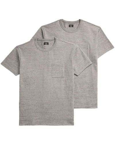 RRL Pack de dos camisetas lisas - Gris