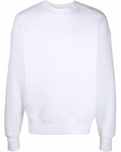Ami Paris Sweatshirt mit rundem Ausschnitt - Weiß