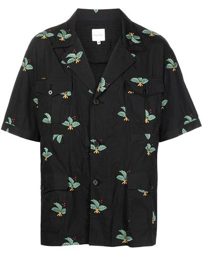 Sasquatchfabrix. Hiiragi Embroidery Safari Shirt - Black