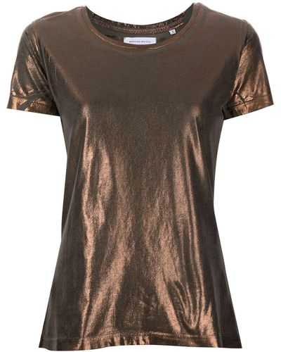 Madison Maison Lamina Metallic T-shirt - Brown