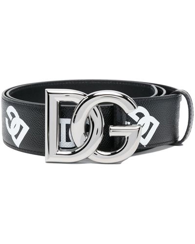 Dolce & Gabbana Gürtel mit Logo-Print - Schwarz