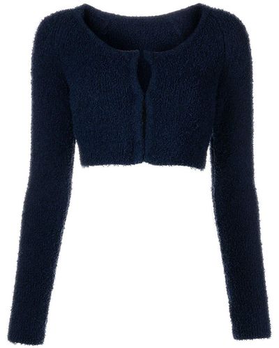 Alix Phoenix Long-sleeve Crop Top - Blue