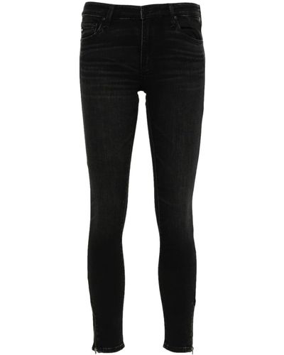 AG Jeans Mid-rise Skinny Jeans - Black
