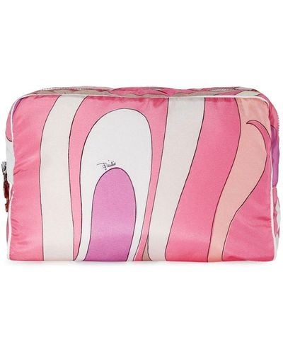 Emilio Pucci Abstract-print Makeup Bag - Pink