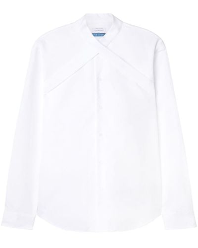 Off-White c/o Virgil Abloh Hemd mit überkreuztem Kragen - Weiß