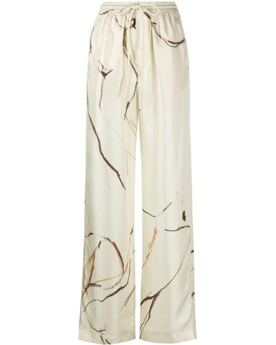 Nanushka Jarine Silk Trousers - Natural