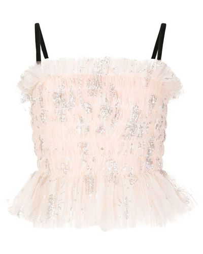 Macgraw Beloved Corset Tulle Top - Pink