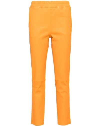 Arma Provence Cropped Leather leggings - Orange
