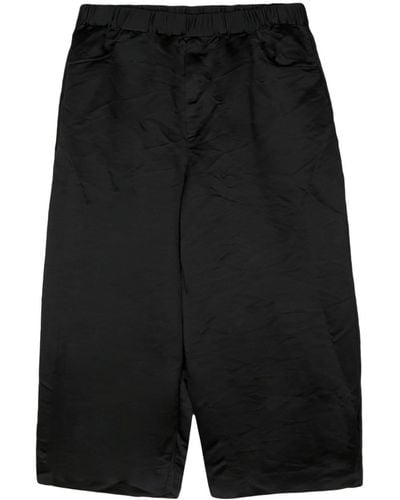 COMME DES GARÇON BLACK Elasticated-waist Wide-leg Shorts - Black