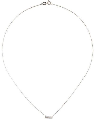 Dana Rebecca 14kt White Gold Sylvie Rose Diamond Bar Necklace - Multicolour