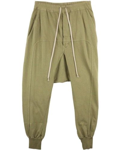 Rick Owens Drop-crotch Cotton Trousers - Green