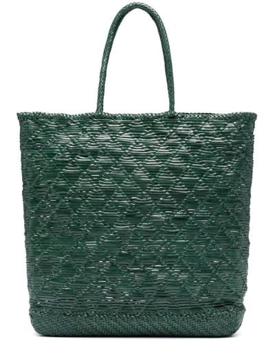 Dragon Diffusion Ns Corso Leather Tote Bag - Green