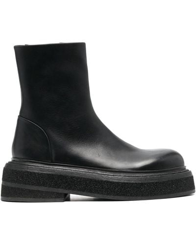 Marsèll Chunky Leather Ankle Boots - Black
