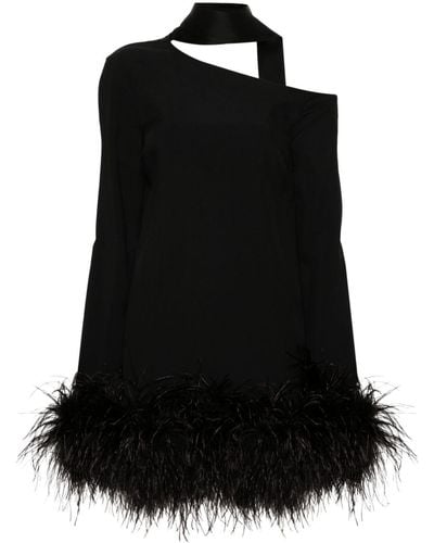 ‎Taller Marmo Adige Feather-trim Minidress - Black