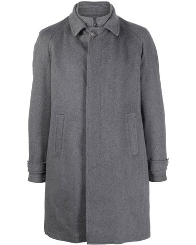 Corneliani Concealed-fastening Layered Coat - Grey