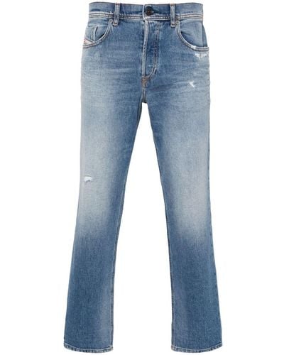 DIESEL 2023 D-finitive Mid-rise Tapered-leg Jeans - Blue