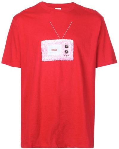 Supreme Tv Crew Neck T-shirt - Red
