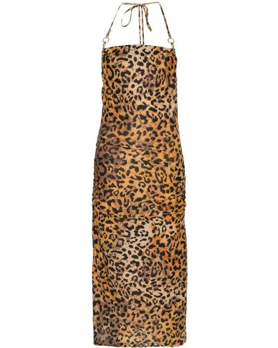 Just Cavalli Kleid mit Leoparden-Print - Mettallic