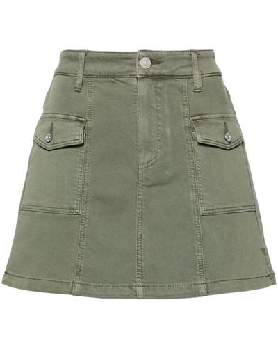 PAIGE High-rise Stretch-design Miniskirt - Green