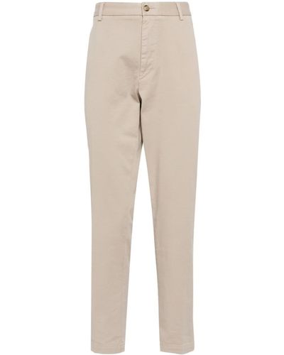 BOSS Mid-rise Slim-fit Chinos - Natural