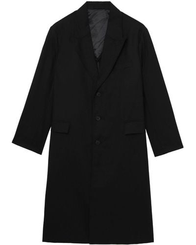 mfpen Single-breasted Wool Coat - Black